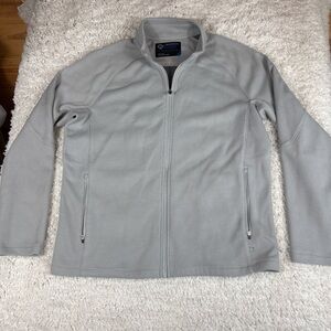 Mondetta Outdoor Project XL Light Gray Waffle Knit Fleece Zip Jacket